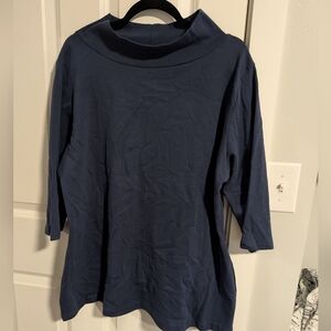 Navy Blue 3/4 Sleeve Top retro vintage pinup